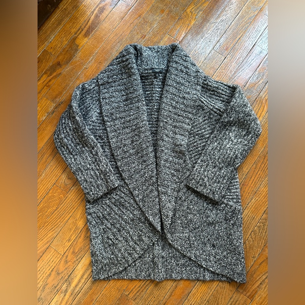 Talbots Black & Grey Knit Cardigan